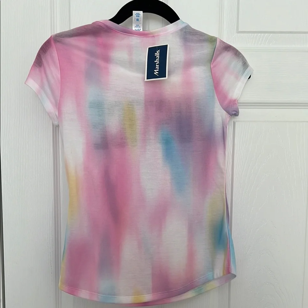 Justice Pink and Blue Short Sleeve Tee